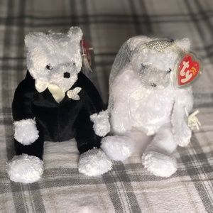 Ty beanie baby Bride & Groom Bears NWTs